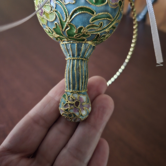 Cloissone Ornament by Nicki Yassaman NYCO International Vintage Rattle - Picture 7 of 11